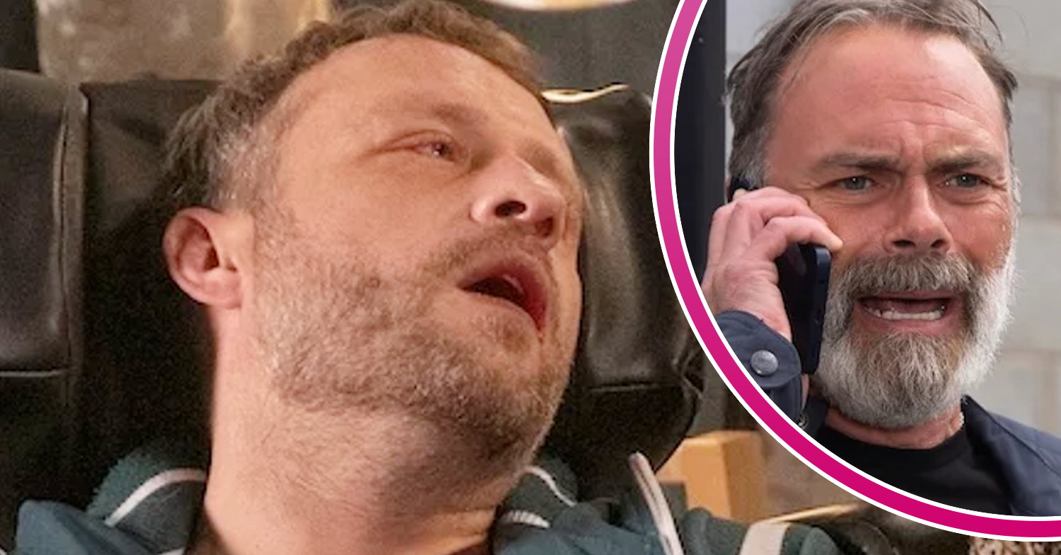 Coronation Street's Paul, and in a bubble is Billy