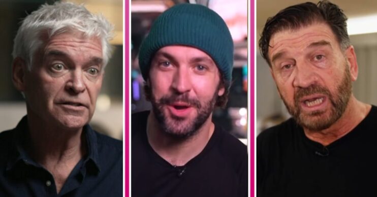 Celebs Phillip Schofield, Shayne Ward and Nick Knowles on BBC