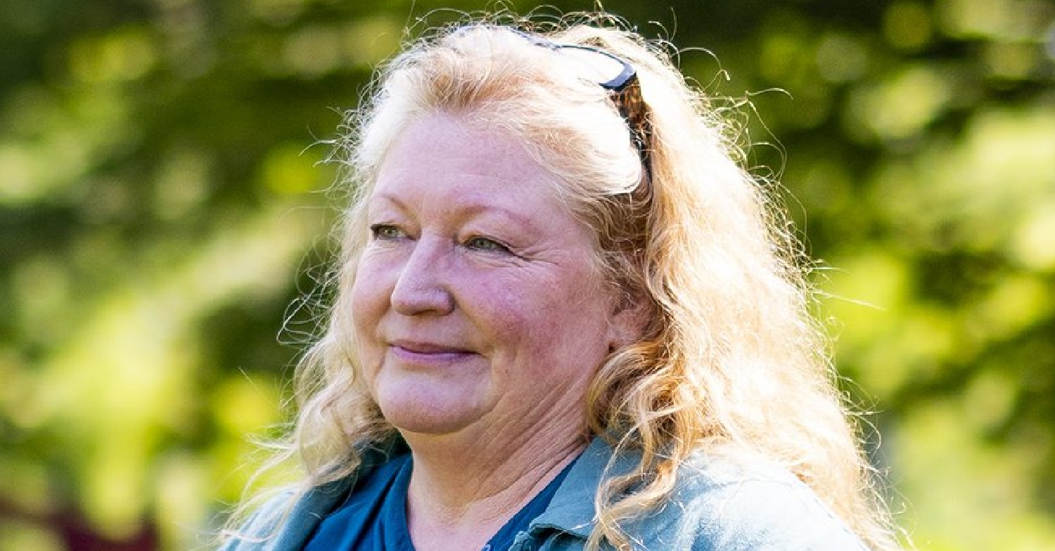 Charlie Dimmock looking wistful