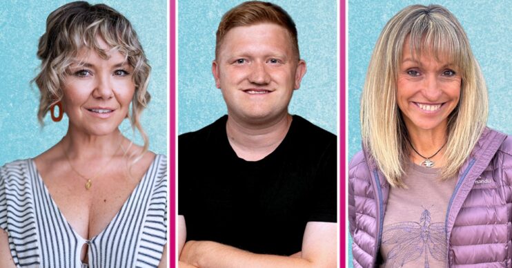 Charlie Brooks Sam Aston Michaela Strachan in their Dancing On Ice headshots