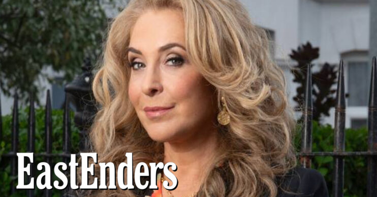 EastEnders' Chrissie Watts, the EastEnders logo