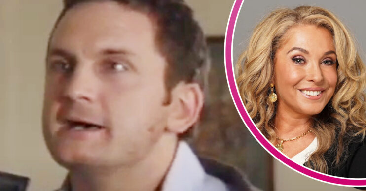 EastEnders' Jake Moon, and in a bubble is Chrissie Watts