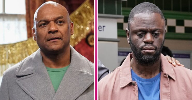 Composite image of George Knight and Kojo on EastEnders (Credit: BBC/Composite: ED!)