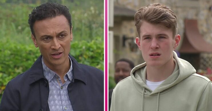 Composite image of Jai and Arthur on Emmerdale (Credit: ITV/Composite: ED!)