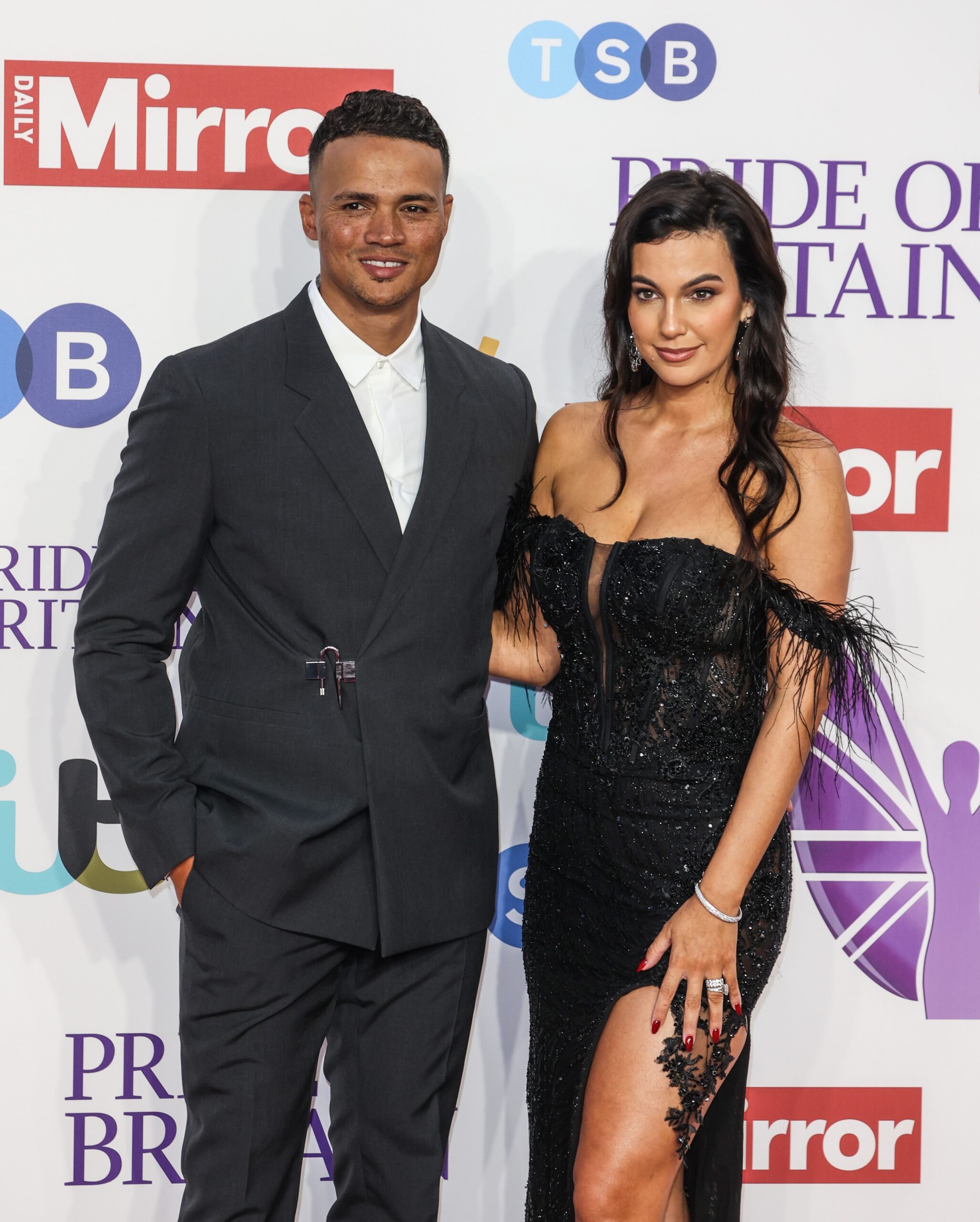 Jermaine Jenas and his wife at Pride of Britain Awards