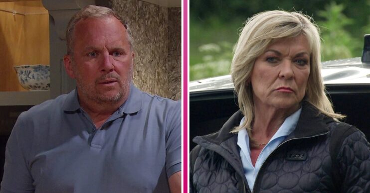 Composite image of Will and Kim on Emmerdale (Credit: ITV/Composite: ED!)