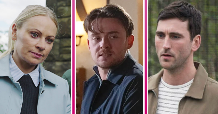 Composite image of Lisa, Kit and Joel on Corrie (Credit: ITV/Composite: ED!)