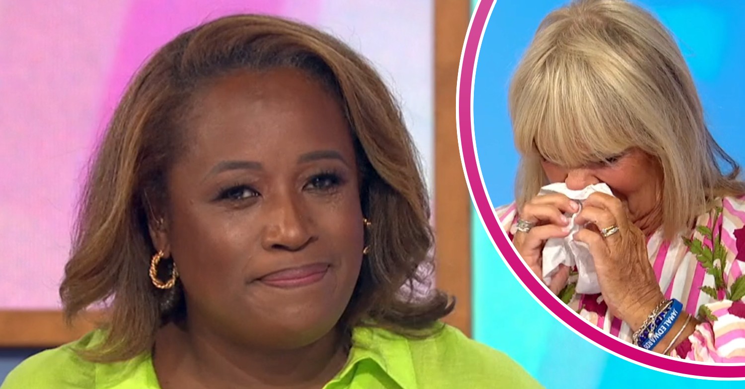 Charlene White hosting Loose Women and Linda Robson crying