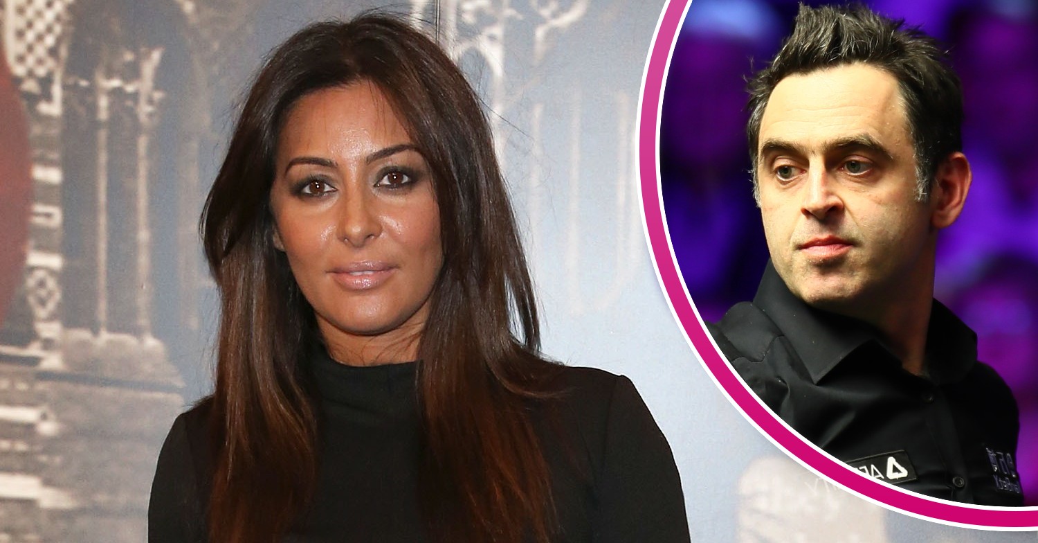 Laila Rouass gazing in front and Ronnie O'Sullivan at snooker game