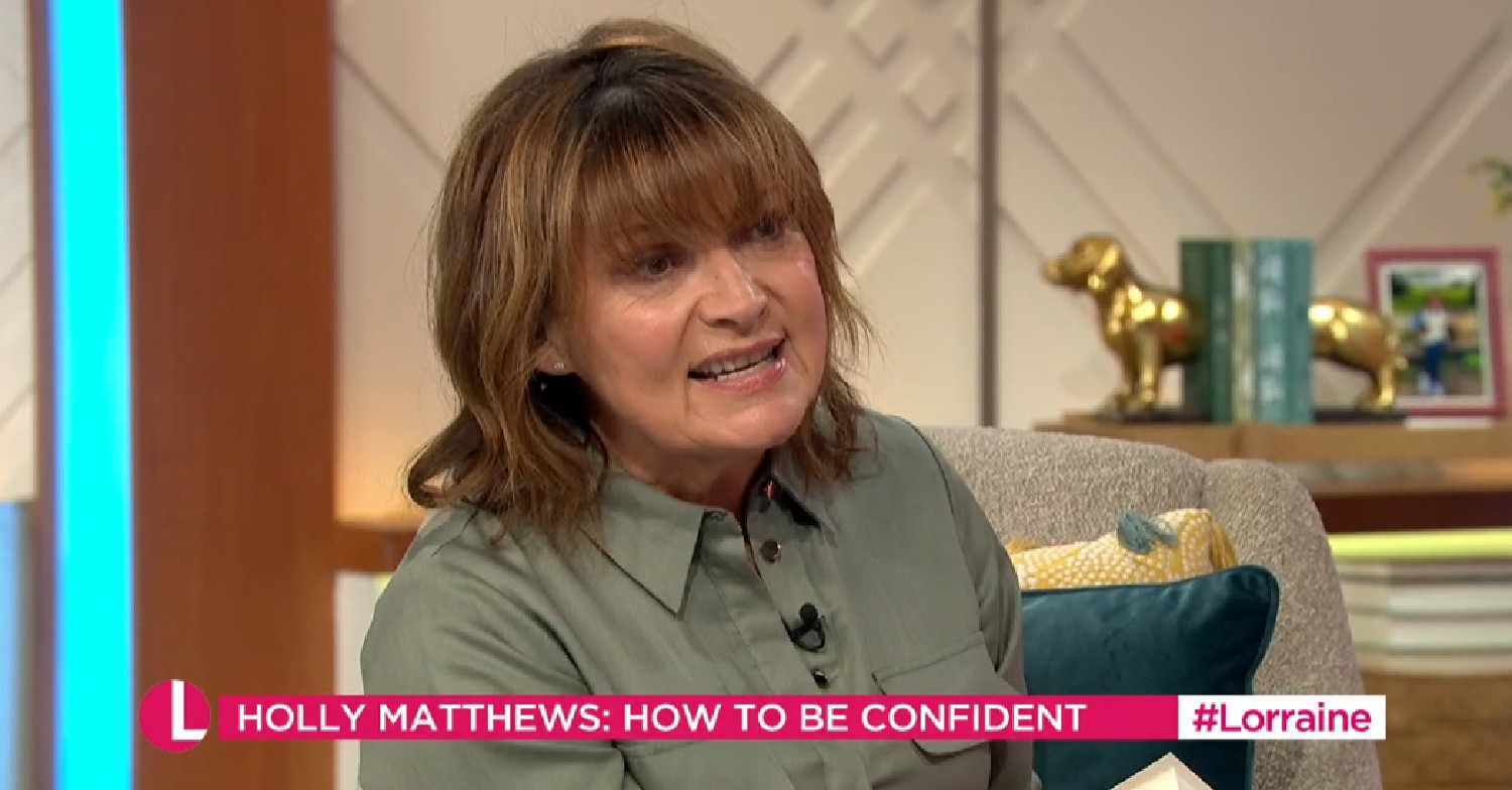 Lorraine Kelly speaking on her ITV show