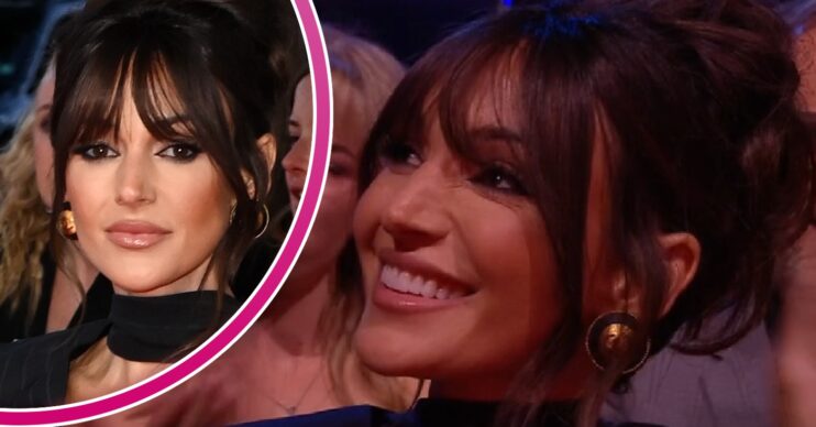 Michelle Keegan posing and smiling at the NTAs 2024
