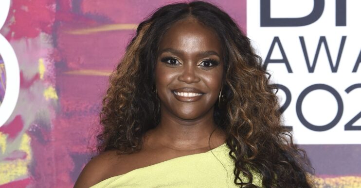 Oti Mabuse smiling at the BRIT Awards