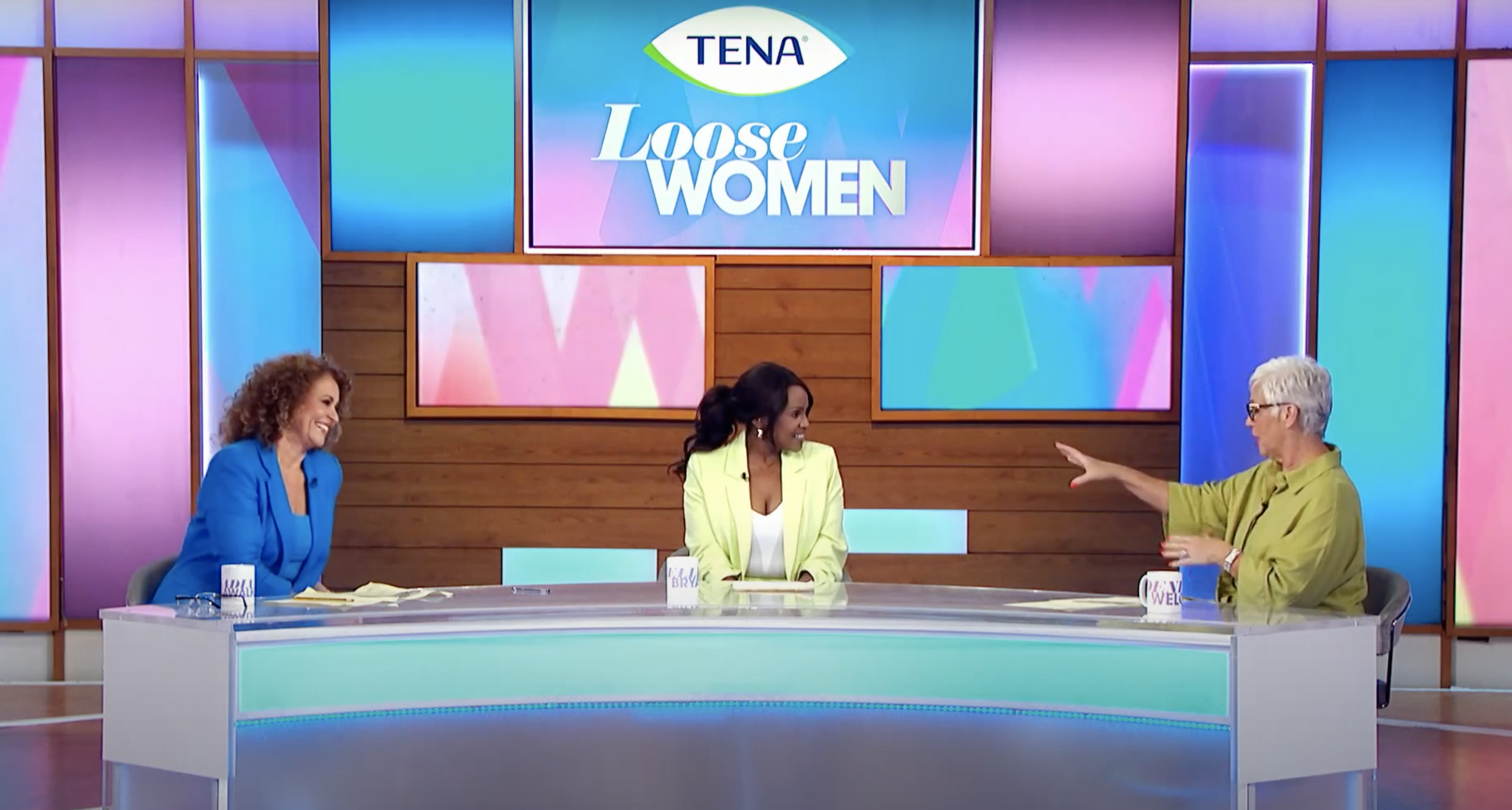 Denise Welch appeared on Loose Women alongside Nadia Sawalha and Kelle Bryan 
