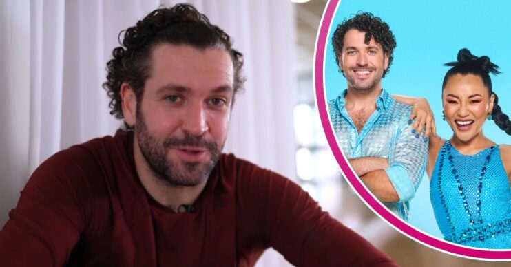 Shayne Ward in Strictly rehearsals and with Nancy Xu in promo pic