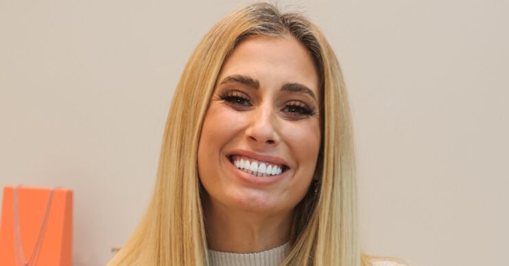 Stacey Solomon smiling at event