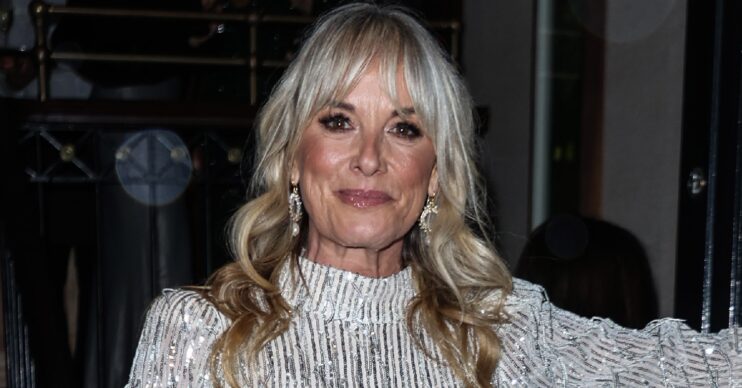 Tamzin Outhwaite smiling at event
