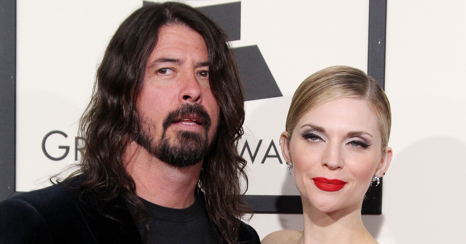 Dave Grohl and his wife Jordyn on the red carpet