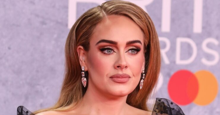 Adele pouting on the red carpet
