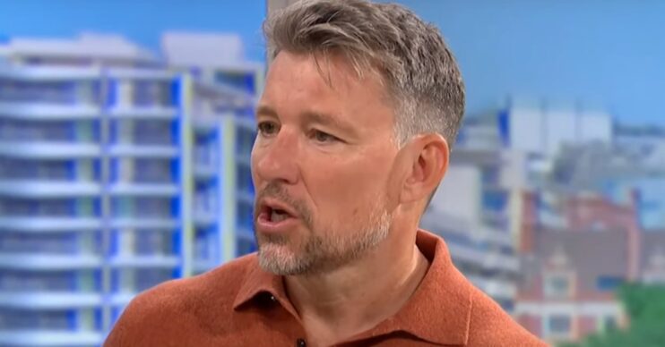 Ben Shephard talking on This Morning with a beard