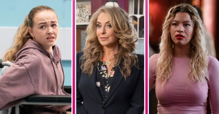 Amy, Chrissie and Anna shocked in EastEnders