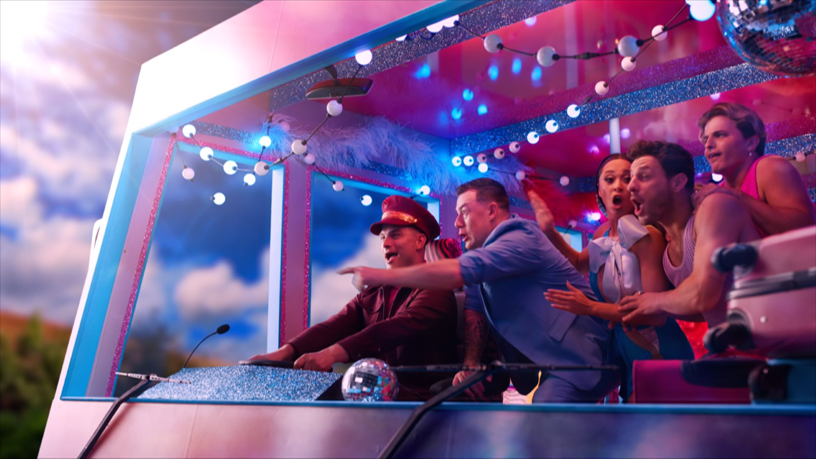 Strictly 2024 pros driving a bus in new trailer