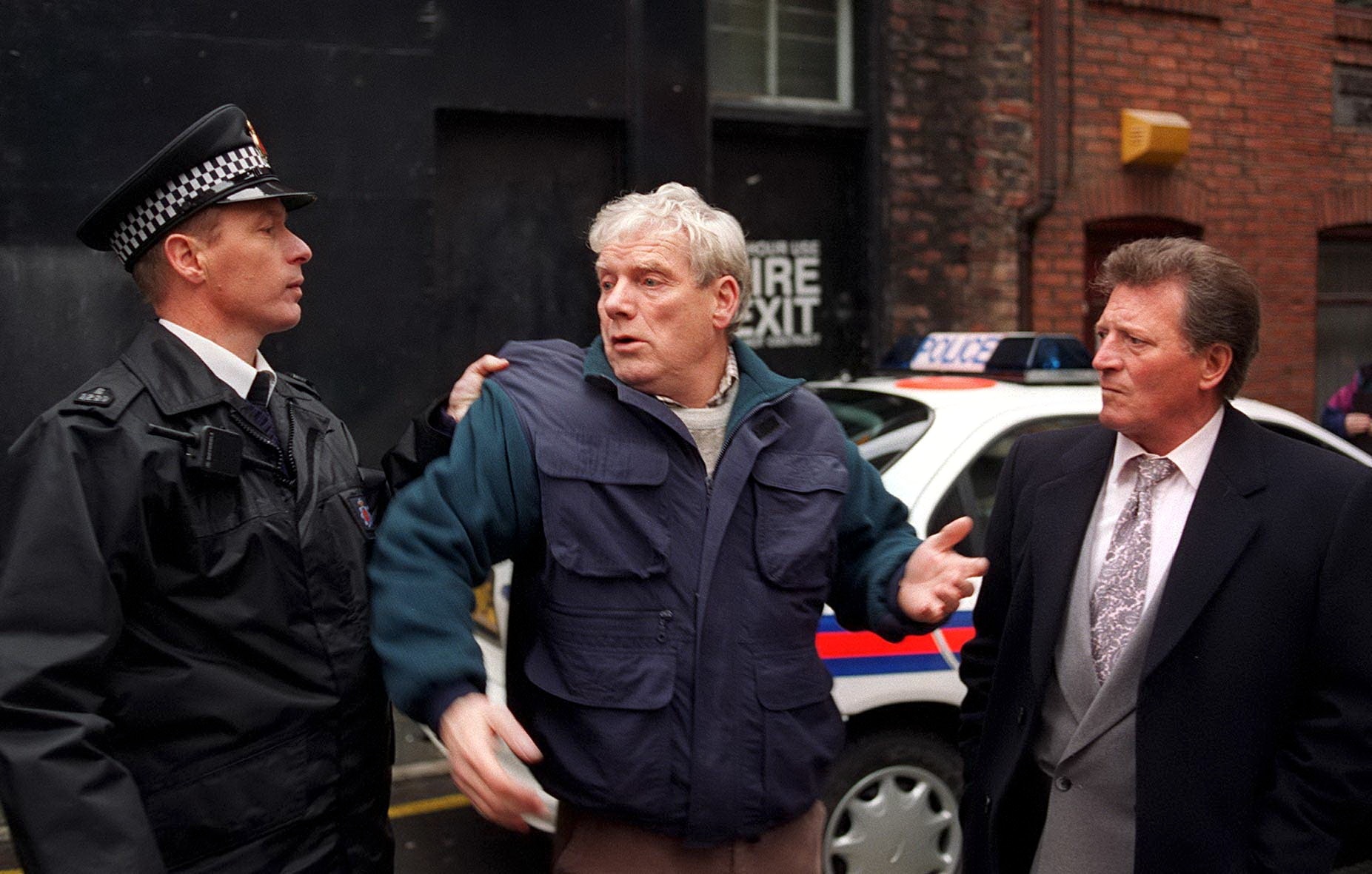 Don Brennan in trouble with Mike Baldwin and the police on Corrie