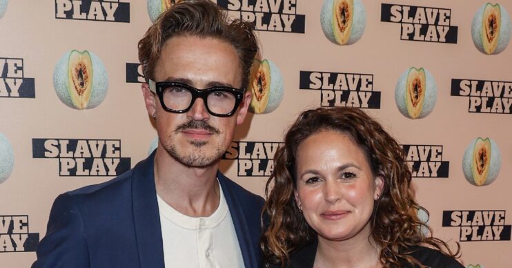 Tom Fletcher and Giovanna Fletcher smiling