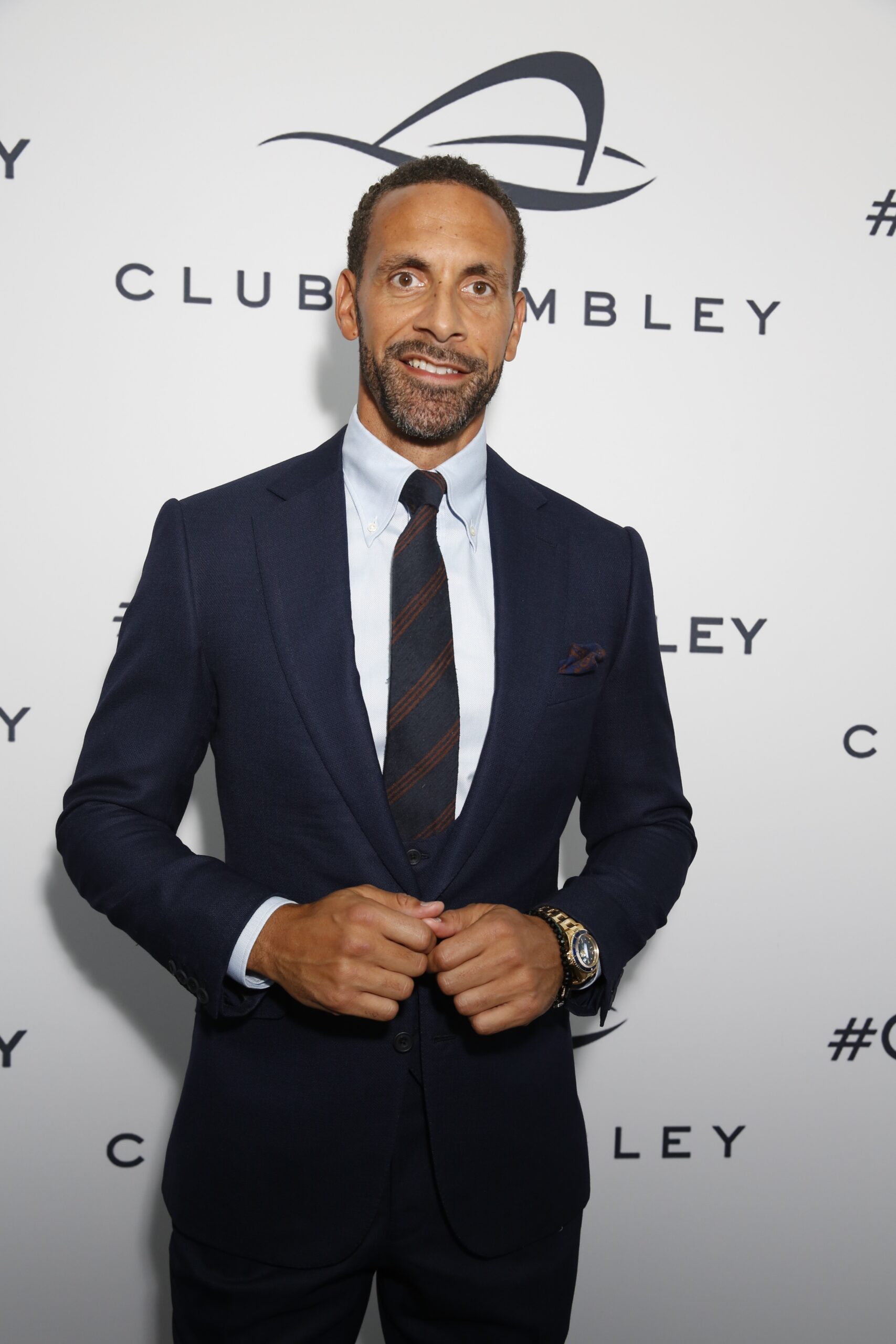 Rio Ferdinand smiling