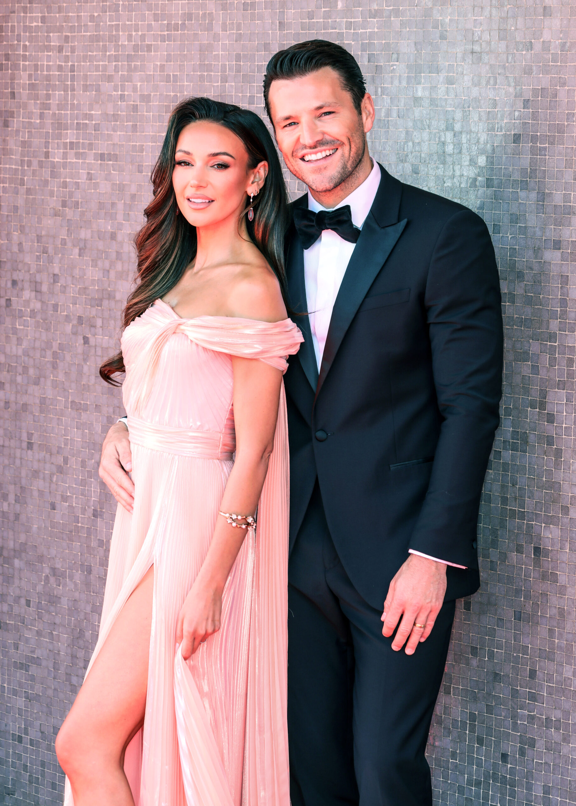 Michelle Keegan and Mark Wight smiling