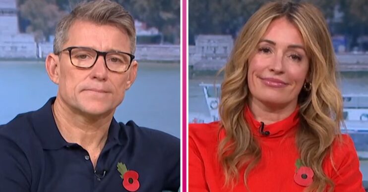 This Morning presenters Ben Shephard and Cat Deeley wearing their poppies