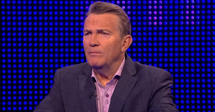 Bradley Walsh frowning on The Chase
