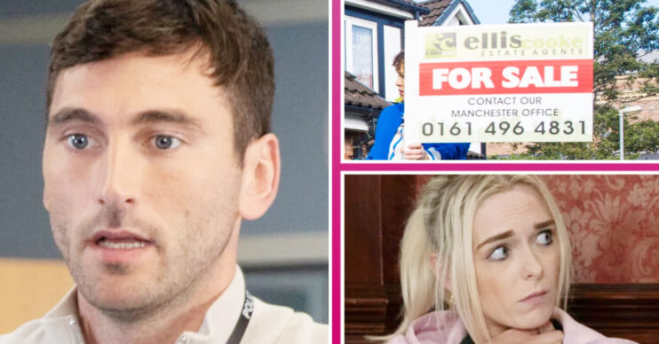 Coronation Street's Kit, a 'for sale' sign, and Lauren