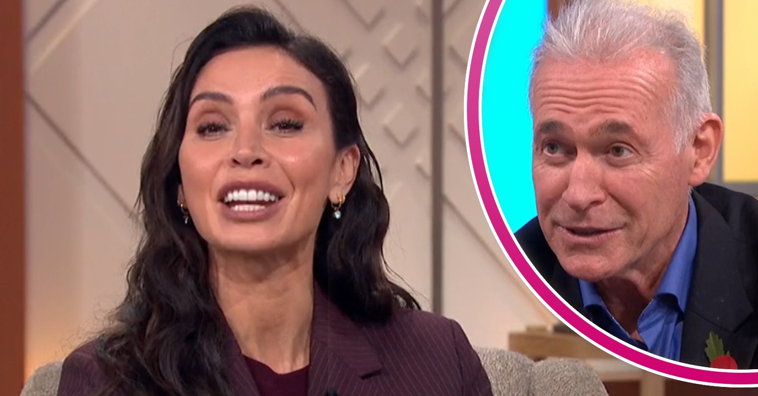 Christine Lampard talking on Lorraine alongside Dr Hilary Jones