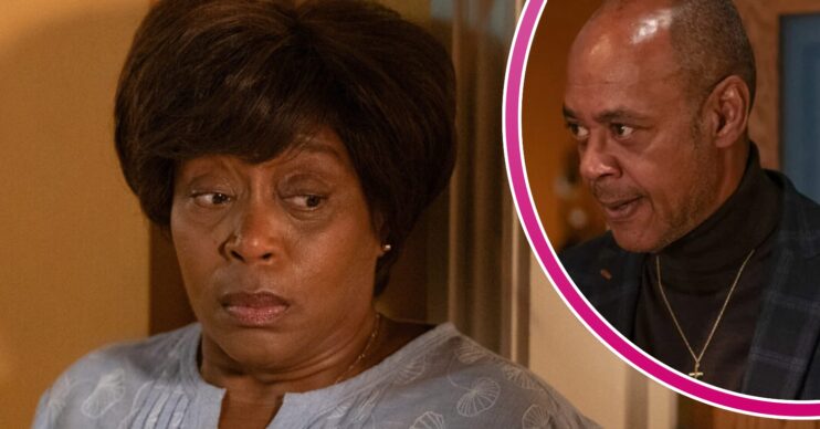 Yolande scared of Pastor Clayton in EastEnders