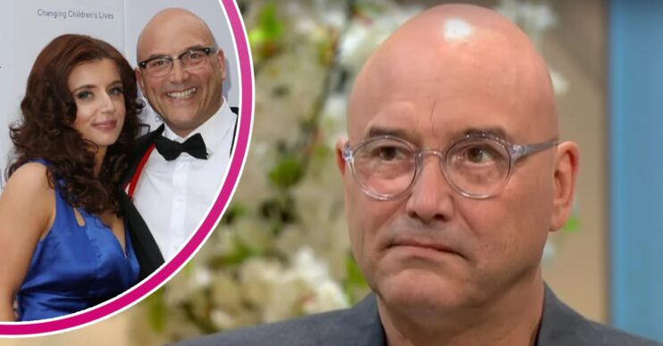 Gregg Wallace looking stern and with wife Anna