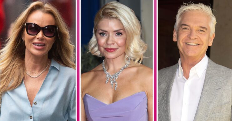 Amanda Holden, Holly Willoughby and Phillip Schofield smiling at events in ED composite image