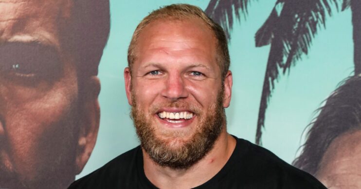 James Haskell smiling at film premiere