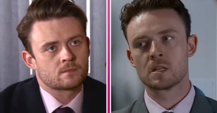 Joel serious in Coronation Street