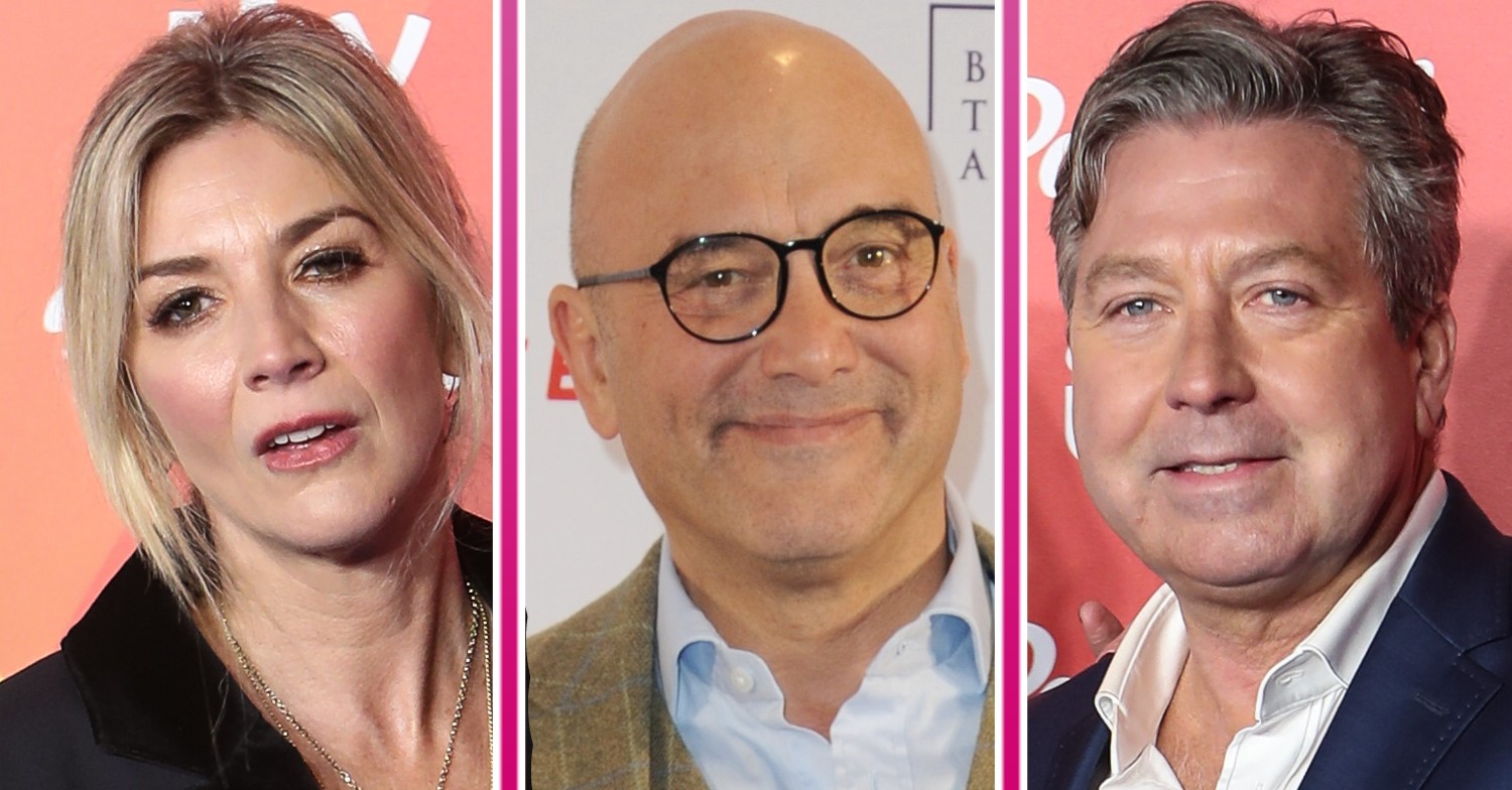 Lisa Faulkner, Gregg Wallace and John Torode on the red carpet