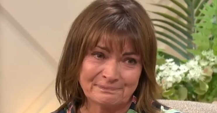 Lorraine Kelly looking upset on her ITV show