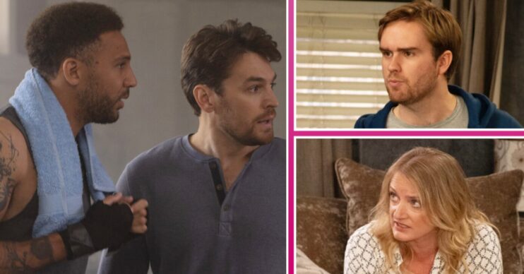 Composite image of Mack, Billy, Nicola and Tom on Emmerdale (Credit: ITV/Composite: ED!)