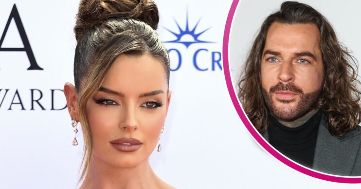 Maura Higgins posing at the BAFTAs and Pete Wicks at event