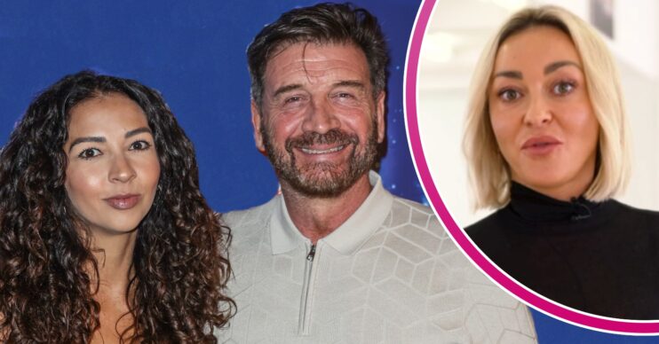 Nick Knowles and his fiancee and Luba Mushtuk inset