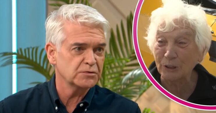 Phillip Schofield talking on Lorraine and his mum Pat on This Morning