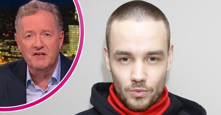 Piers Morgan on his Uncensored show and Liam Payne looking straight to camera