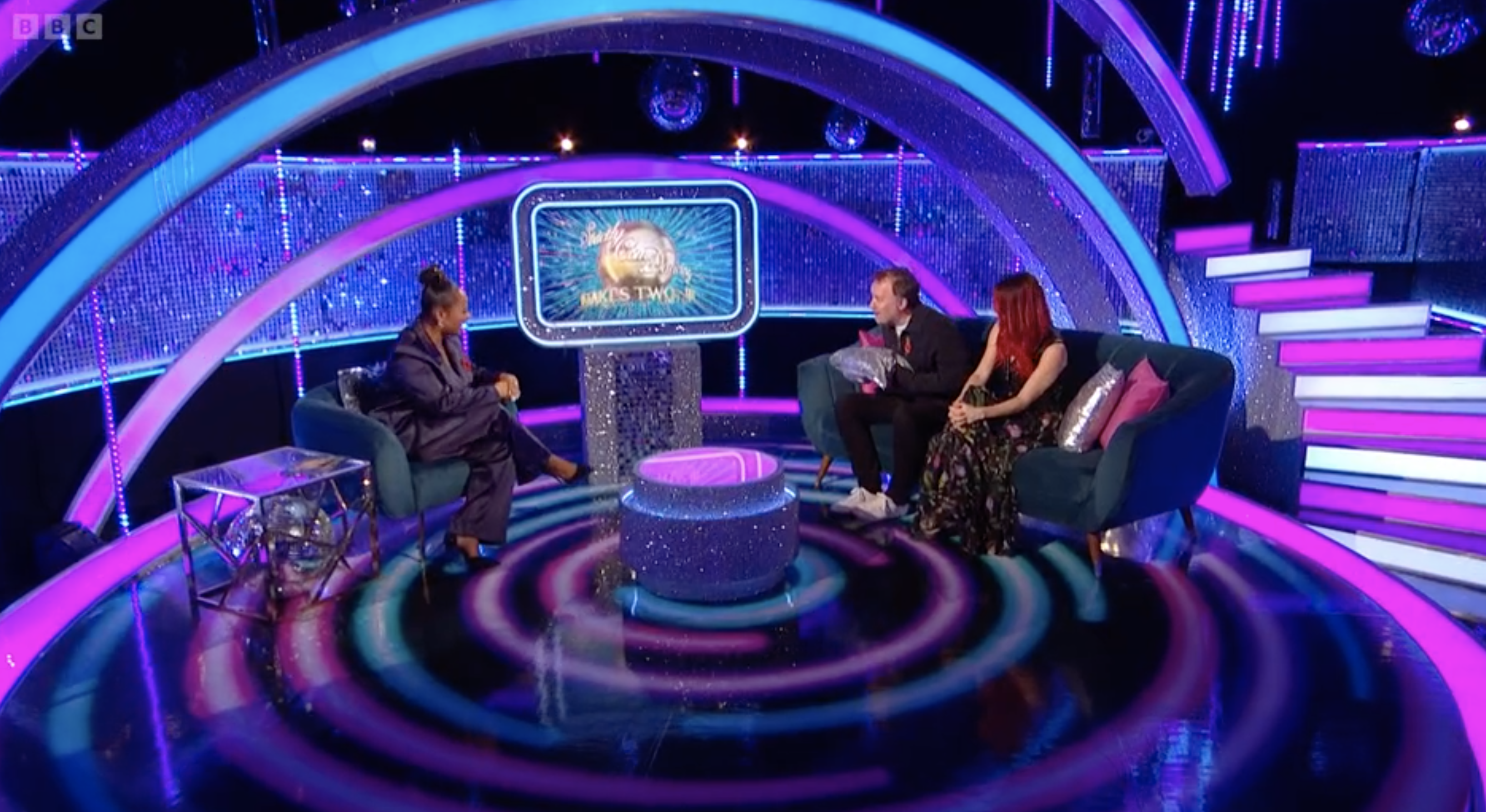 Chris McCausland with Dianne Buswell on Strictly It Takes Two
