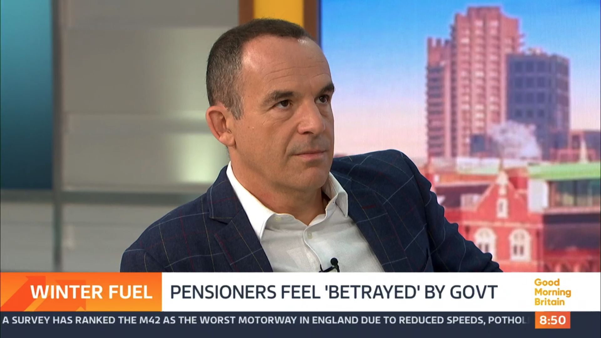 Martin Lewis looking furious on Good Morning Britain