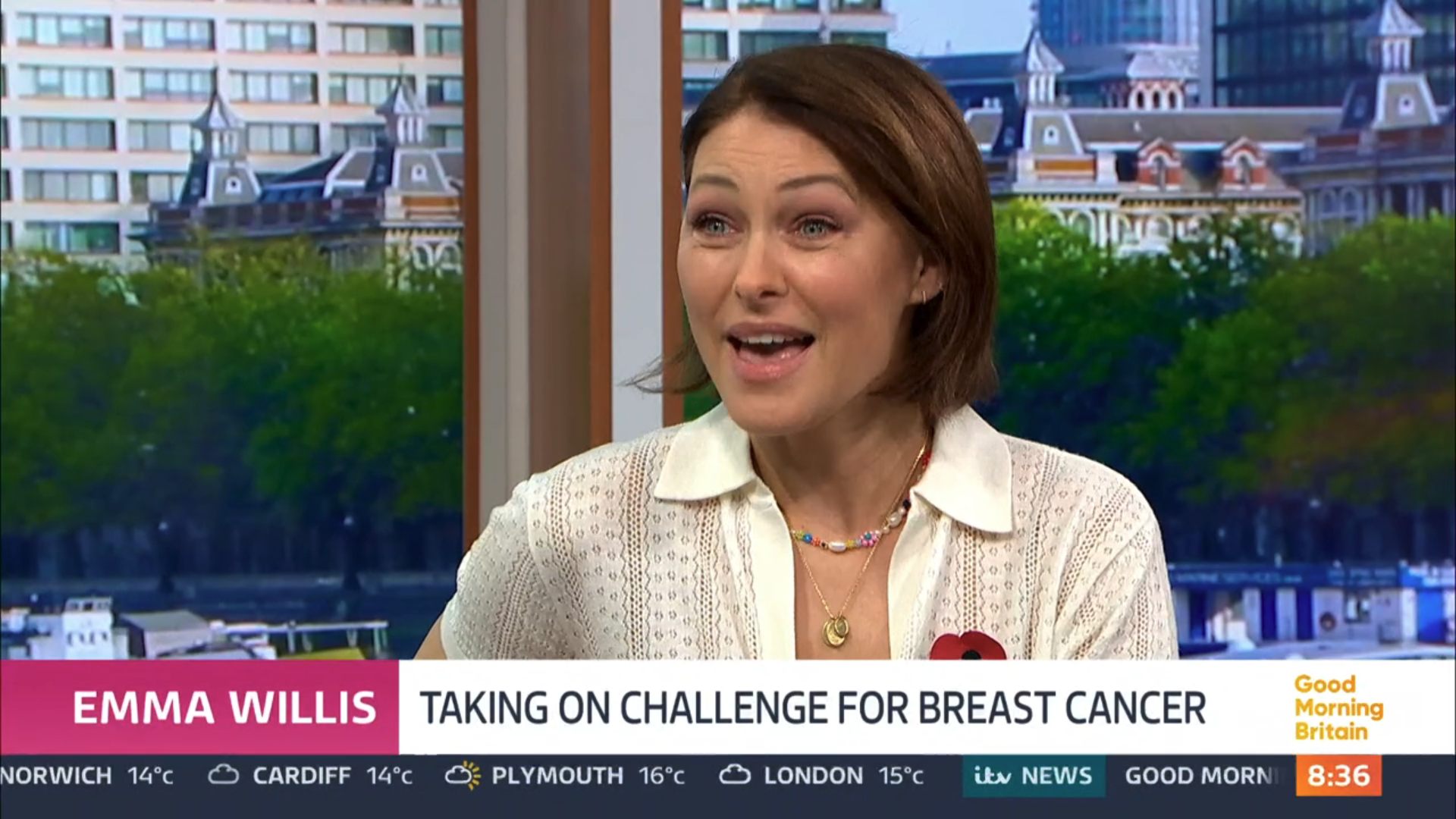 Emma Willis looking shocked on GMB