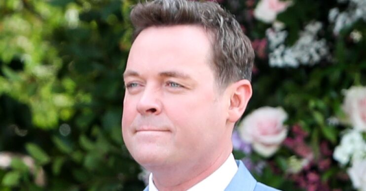 Stephen Mulhern looking stern at a wedding