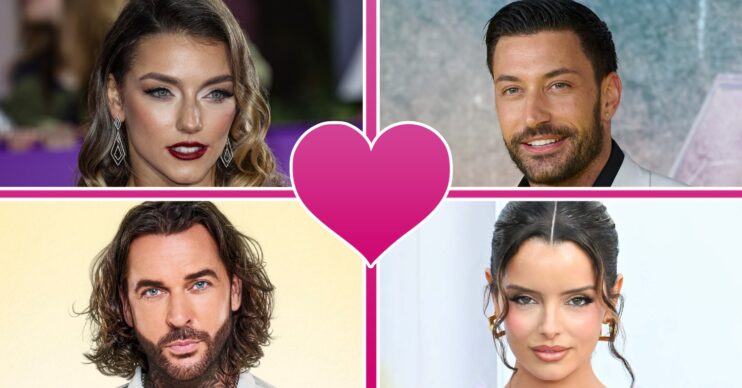 Jowita, Giovanni, Pete and Maura linked by a pink love heart